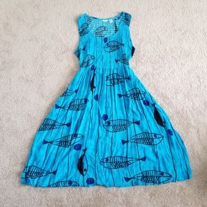 Kaktus Smocked Sleeveless Maxi Sun Dress